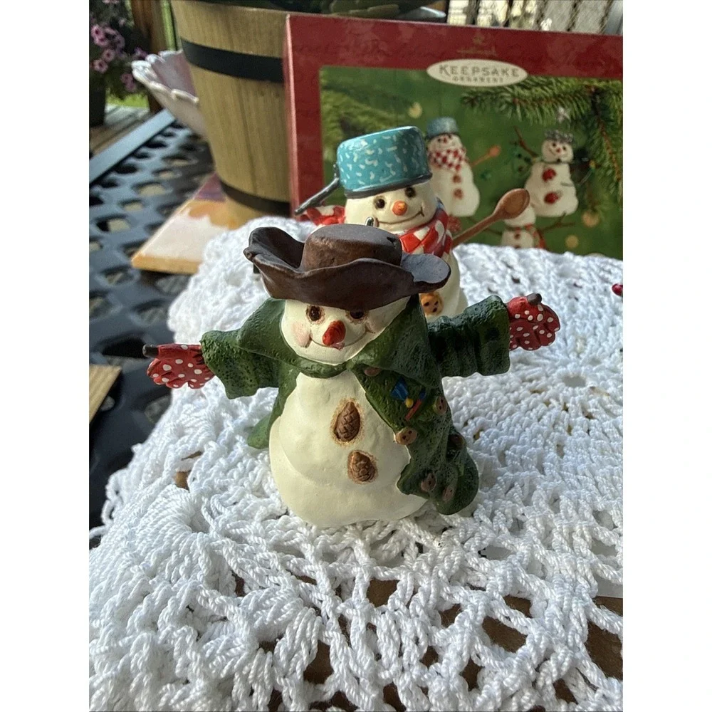 Hallmark Ornament 2000 Mitford Snowman‎ Jubilee Set of 4
